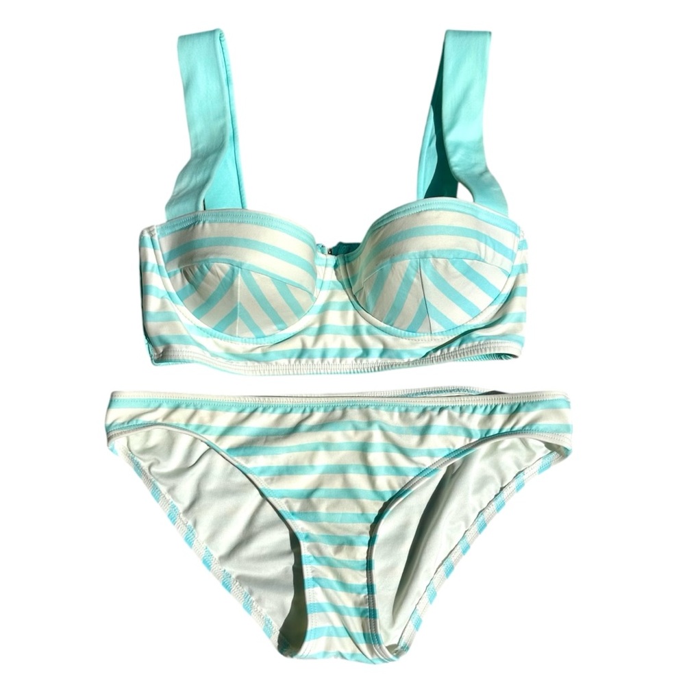 Kate Spade Blue and White Striped Bikini - Picture 2 of 11